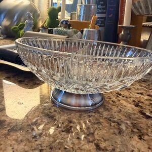 Elegant Crystal and Silver Bowl